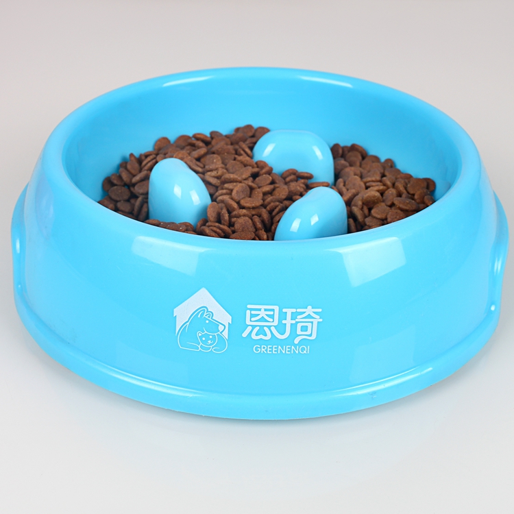 Wholesale Dog Slow Feeder Blue Personalised Puppy Food Bowls 